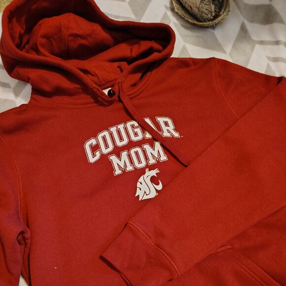 Jones & Mitchell Officially Licensed Collegiate WSU Cougar Mom Hoodie Maroon NWT - Picture 2 of 10